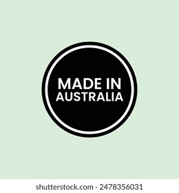 Emblem logo Made in Australia product design Vector Image.