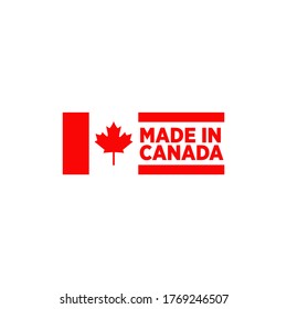 Emblem logo of Made in Canada product design label