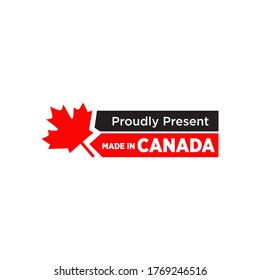 Emblem logo of Made in Canada product design label