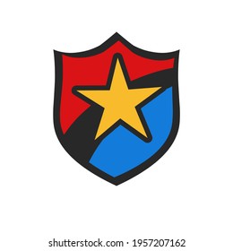 Emblem logo star concept vector illustration design