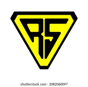 Emblem logo using shield-initials R and S