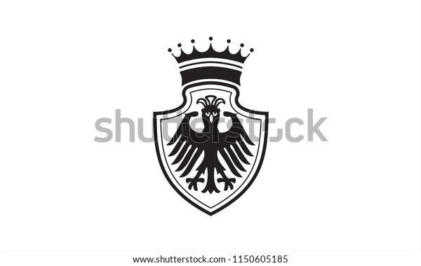 Emblem Logo Vector German Eagle Stock Vector (Royalty Free) 1150605185