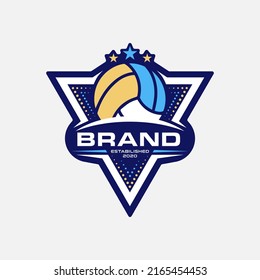 Emblem logo with volleyball theme