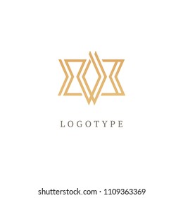 Emblem luxury beauty spa, cosmetics, jewelry, hotel, restaurant. Vector celtic luxury curve logo design. Polygon ornate frame. Vintage premium design vector element.