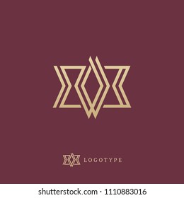 Emblem luxury beauty spa, cosmetics, jewelry, hotel, restaurant. Vector celtic luxury curve logo design. Polygon ornate frame. Vintage premium design vector element.