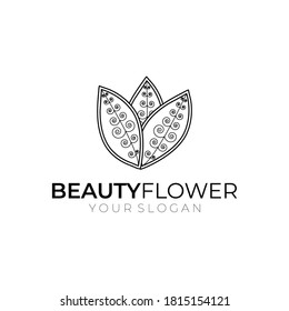 Emblem luxury beauty spa, cosmetics, jewelry, hotel, restaurant. Wedding elegant outline frame. Vector floral luxury curve logo design. Round gold ornate frame. Vintage premium design vector element.