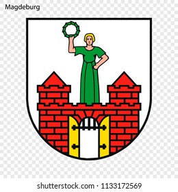 Emblem of Magdeburg. City of Germany. Vector illustration