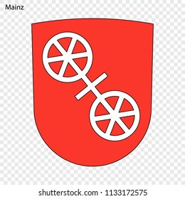 Emblem of Mainz. City of Germany. Vector illustration