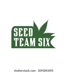 emblem marijuana letter design element 
