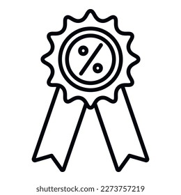 Emblem Marketing Symbol Umriss Vektorgrafik. Mobilpreis. Verkaufsprozess