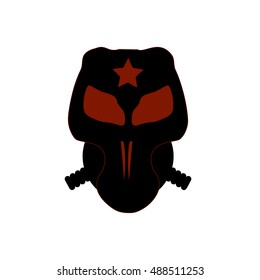 Emblem mask black and red