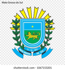 Emblem of Mato Grosso do Sul, state of Brazil