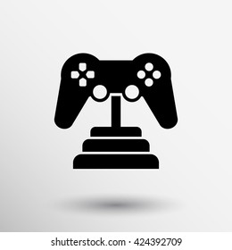 emblem medal Joystick sign icon Video game symbol logo award.