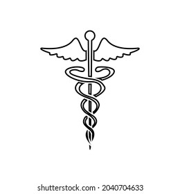 emblem of a medical institution on a white background, vector illustration