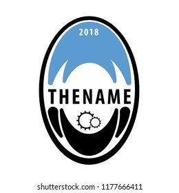  The emblem in minimalist style.
