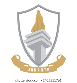 Emblem of Monas Jakarta, good for your logo vector