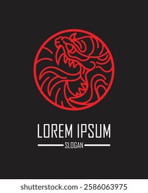 emblem monster logo icon for halloween sign