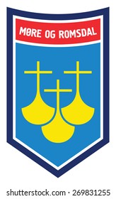 Emblem of More og Romsdal county, Norway. Useful for sticker or magnet