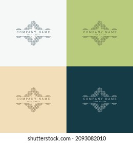 Emblem mosaic vintage creative logo template design