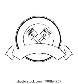 emblem motorcycle pistons icon