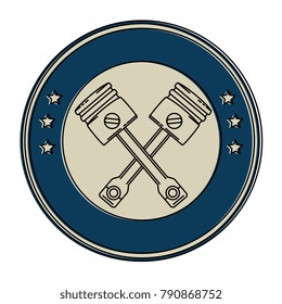 emblem motorcycle pistons icon