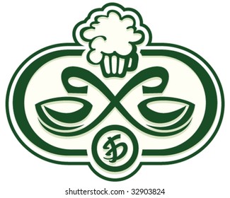 emblem with the mug of beer