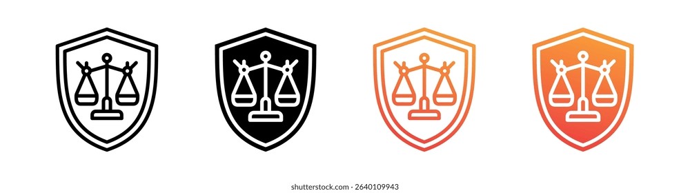 Emblem Multi Style Icon Set Vector