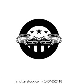 emblem of muscle car repair and service organisation