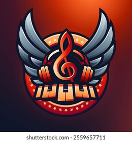 Emblem of Music logo design