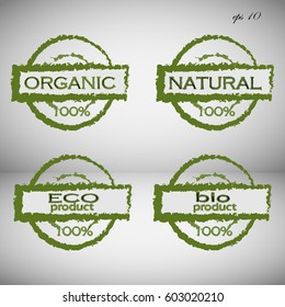 Emblem natural organic bio eco