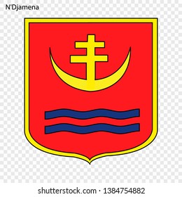 Emblem of N'Djamena City. Vector illustration