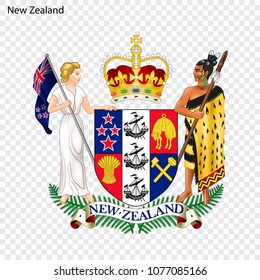 Emblem of New Zealand. National Symbol