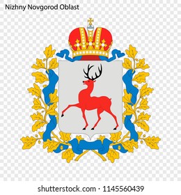 Emblem of Nizhny Novgorod Oblast, province of Russia