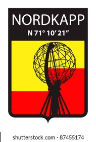 Emblem of Nordkapp, Norway. Useful for sticker or magnet