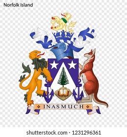 Emblem of Norfolk Island, state of Australia. Vector illustration