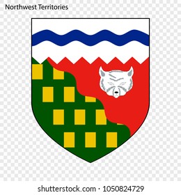 Emblem of Northwest Territories, province of Canada. Vector illustration