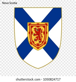 Emblem Of Nova Scotia, Province Of Canada. Vector Illustration