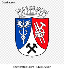 Emblem of Oberhausen. City of Germany. Vector illustration