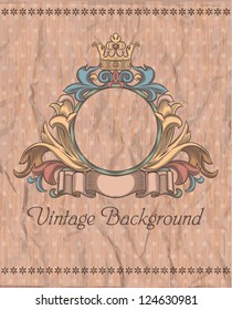 emblem on the vintage background