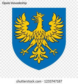 Emblem of Opole Voivodeship, state of Poland. Vector illustration