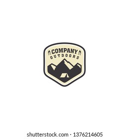 emblem outdoor logo for your company / vintage mountain logo vector inspiration
