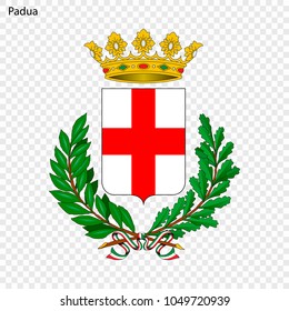 Emblem of Padua. City of Italy. Vector illustration
