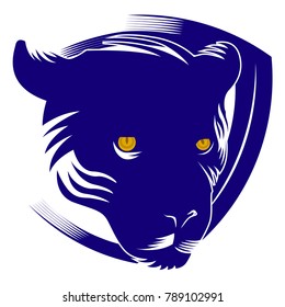 emblem panther head mascot logo 