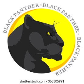 emblem of a Panther's head in the sun
