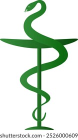 The emblem of pharmacies, the Cup of Hygea goddess of health with the snake of Aesculapius