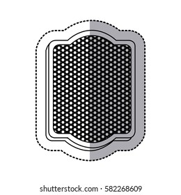 emblem plaque in blank icon image, vector illustration