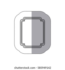 emblem plaque in blank icon image, vector illustration