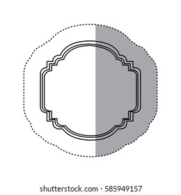 emblem plaque in blank icon image, vector illustration