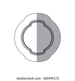 emblem plaque in blank icon image, vector illustration