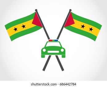 São Tomé and Príncipe Emblem Police Cop